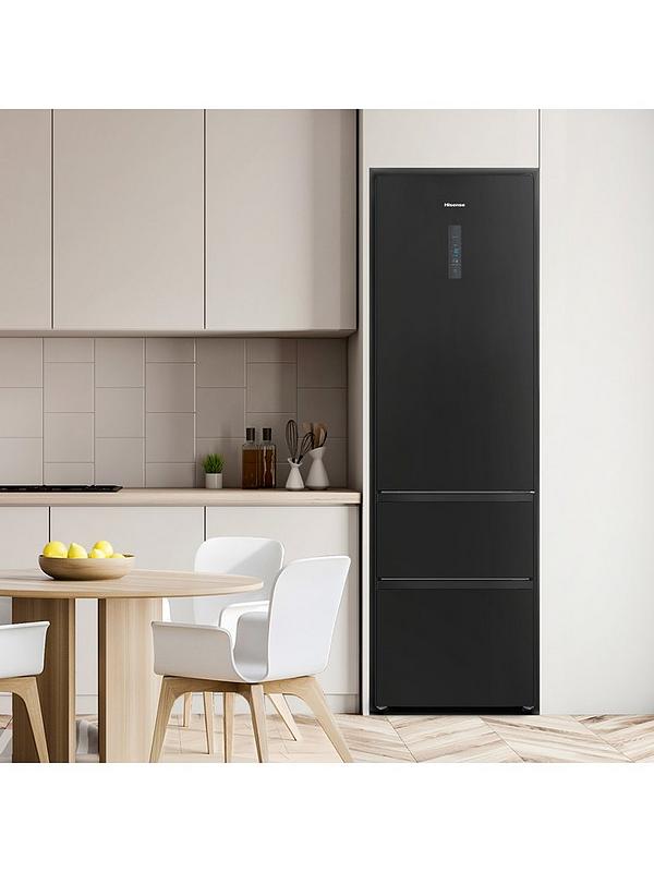 Hisense RM469N4AFEUK 200cm High 60/40 Frost-Free Fridge Freezer - Black Gloss - E Rated - Image 5